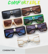 M327 New FD Large Frame One-piece Sunglasses Fashion Punk Ins Rock Personality Avant-garde Sunglasses Cross-border Glasses