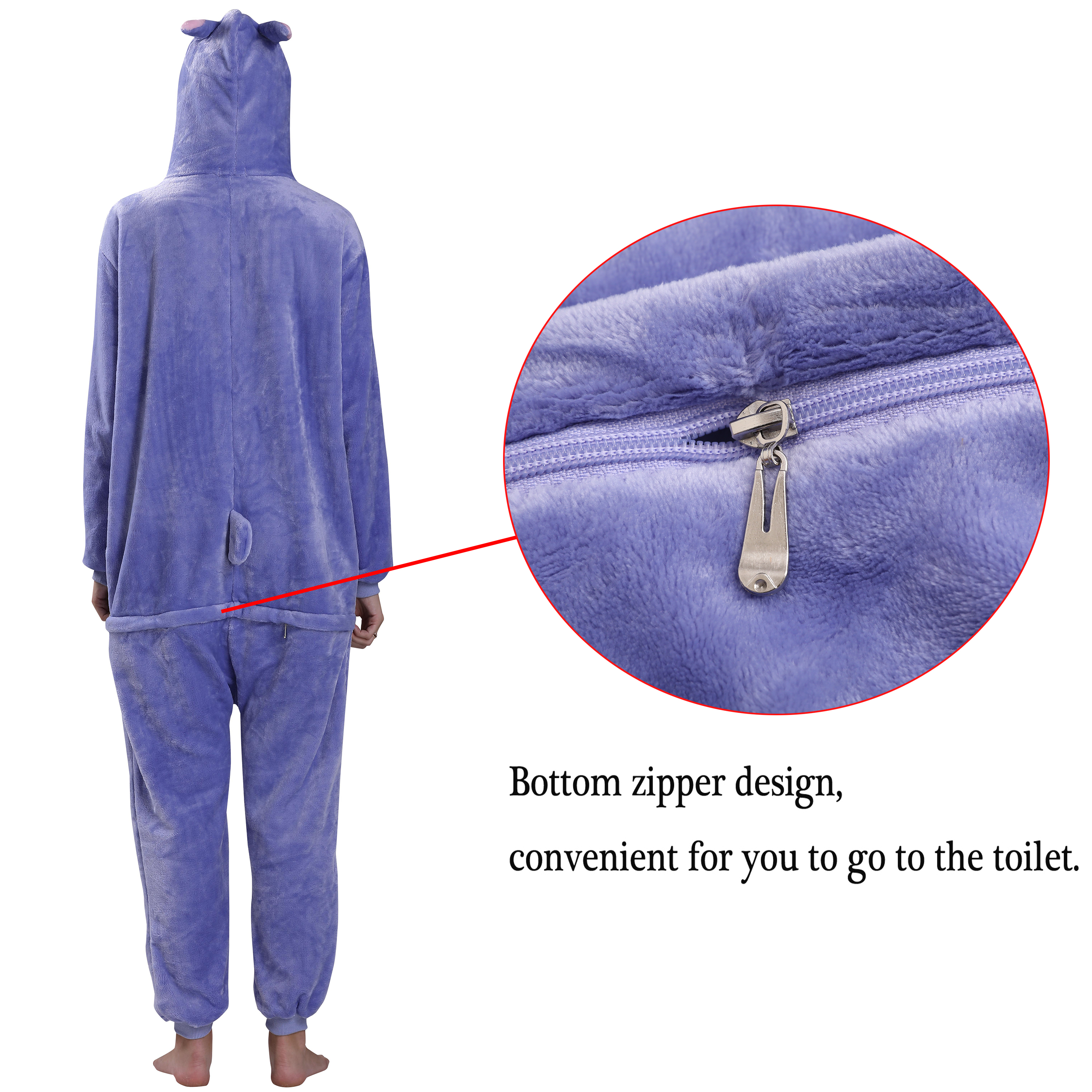 onesies with zipper on bottom