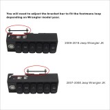 6 Switch Control System for Jeep Wrangler JK 07-18 Red Backlight
