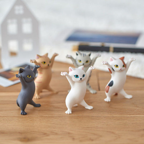 Cute Funny Cat Pen Holder, Cat Pen Holder Stationery，Funny Dancing Cat pen Holder，Creative Bracket，gift