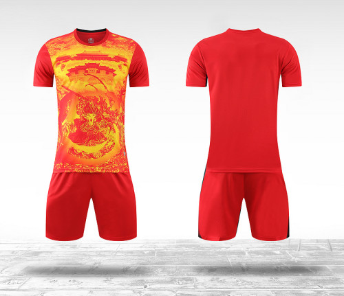 Kids / Youth / Adult Custom Training Soccer Uniforms Red YL9209