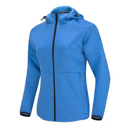 Women's Custom Team Full-Zip Training Hoodie Jacket Bright Blue 6650