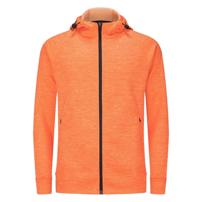 2PCS Adult  Full-Zip Training Hoodie Jacket Orange