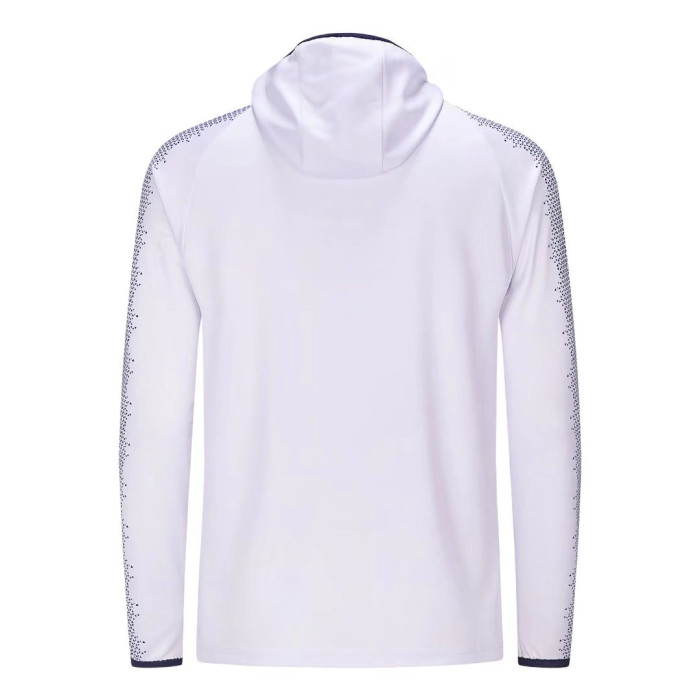 1PC Adult Full-Zip Training Hoodie Jacket White