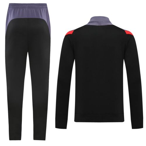 Adult Track Jacket and Pants Set Black/Purple #NJ02