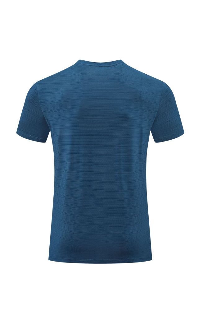 Men's Quick-dry Sports Fitness T-shirt Lake Blue #202