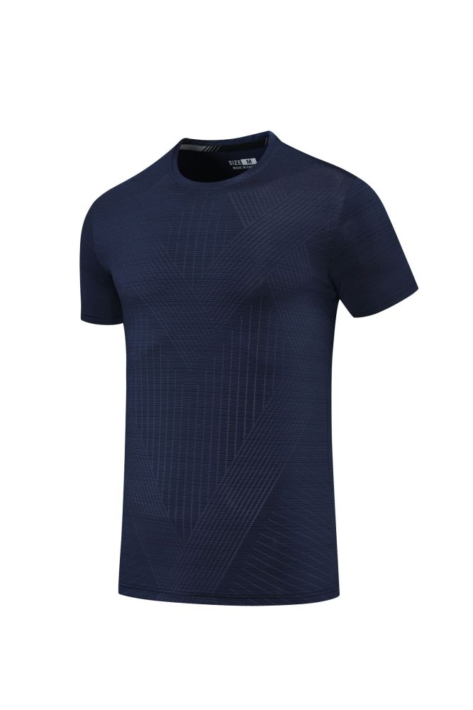 Men's Quick-dry Sports Fitness T-shirt Dark blue #204