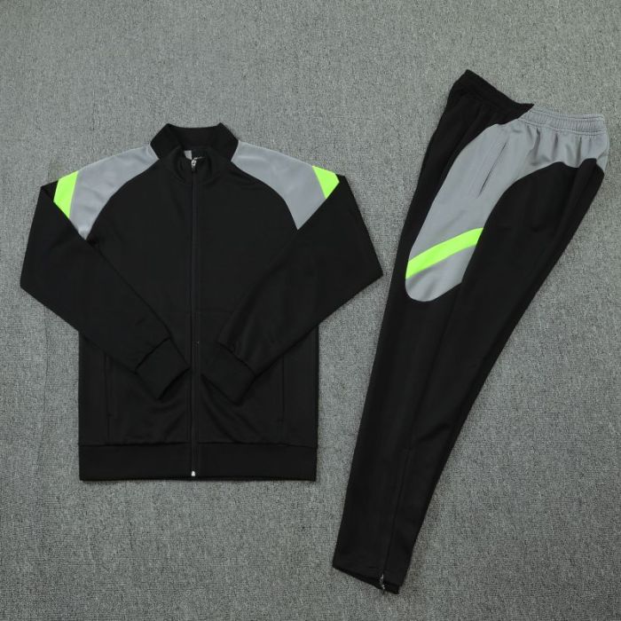 Adult Track Jacket and Pants Set Black/Gray #NJ02