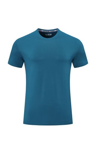 Men's Quick-dry Sports Fitness T-shirt Lake Blue #201