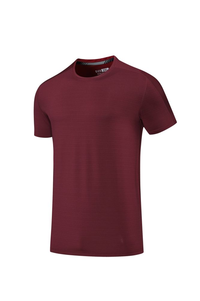 Men's Quick-dry Sports Fitness T-shirt Jujube Red #205