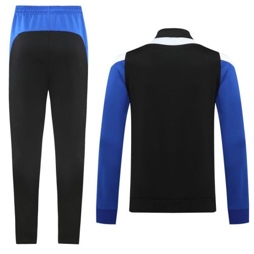 Adult Track Jacket and Pants Set Black/Blue #NJ02