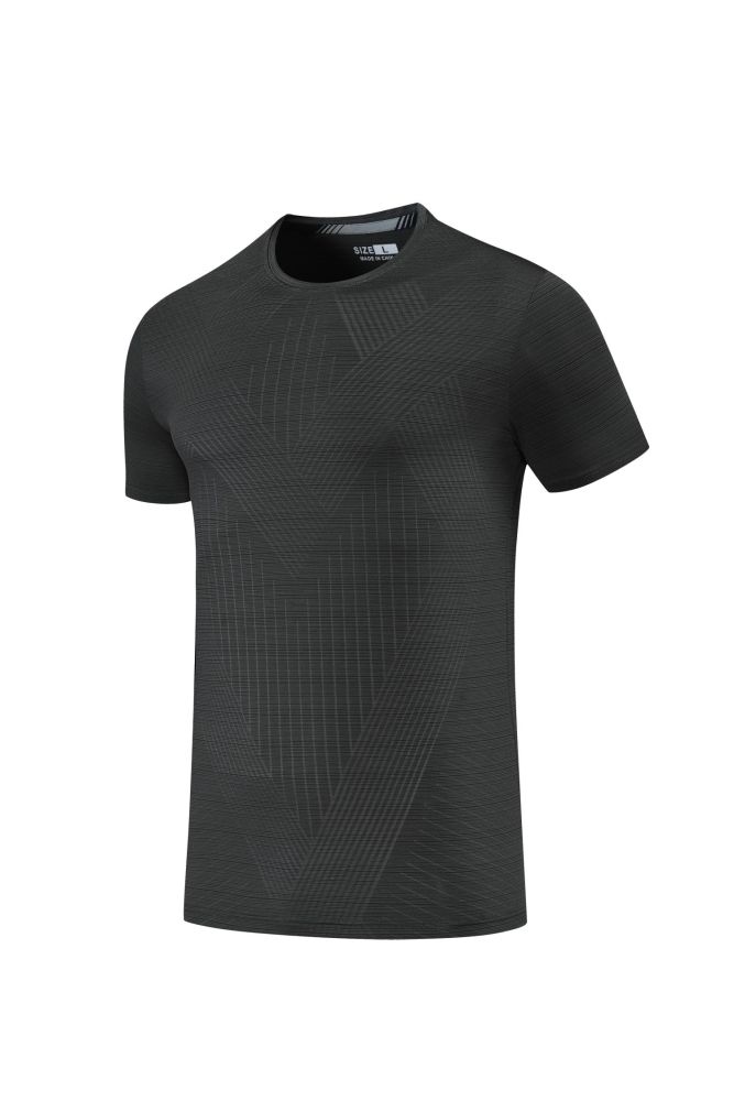 Men's Quick-dry Sports Fitness T-shirt Black #204