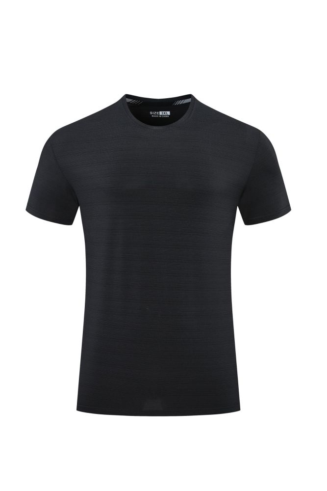 Men's Quick-dry Sports Fitness T-shirt Black #202