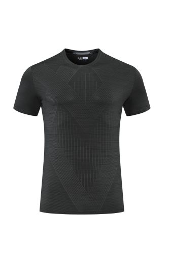 Men's Quick-dry Sports Fitness T-shirt Black #204