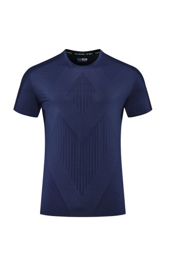 Men's Quick-dry Sports Fitness T-shirt Dark blue #203