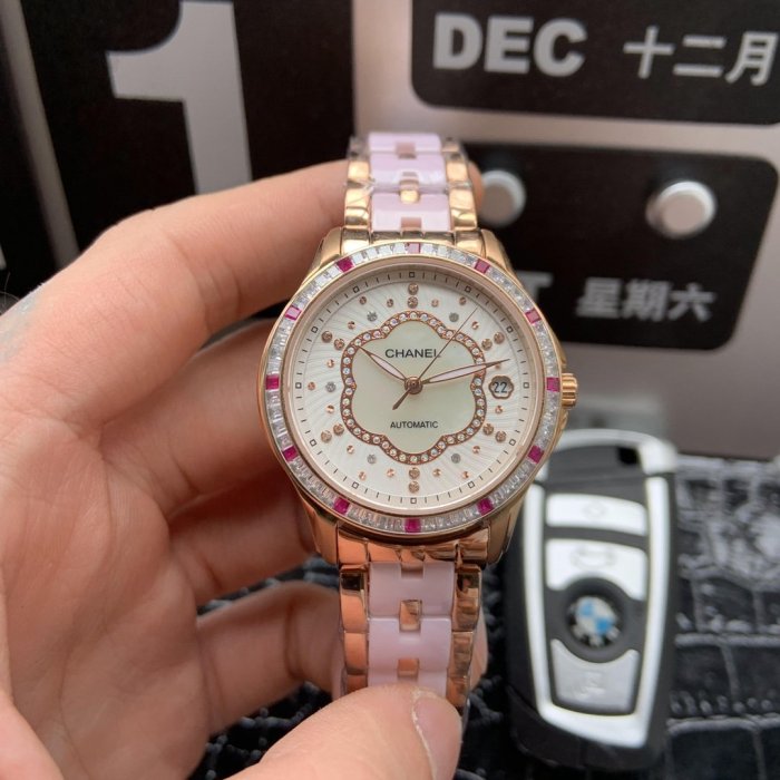  高品質シャネル 時計 スーパーコピー レディース 自動巻き     3色