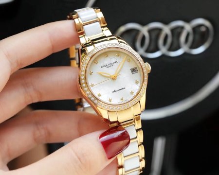  高品質パテックフィリップ 時計 スーパーコピー レディース 自動巻き     2色