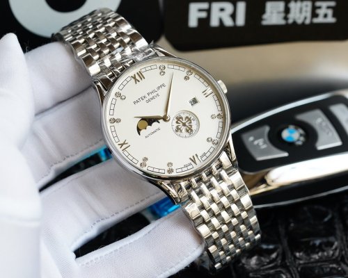  高品質パテックフィリップ 時計 スーパーコピー メンズ 自動巻き  2色