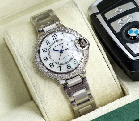 高品質カルティエ バロンブルー コピーシリーズ レディース 自動巻き3色