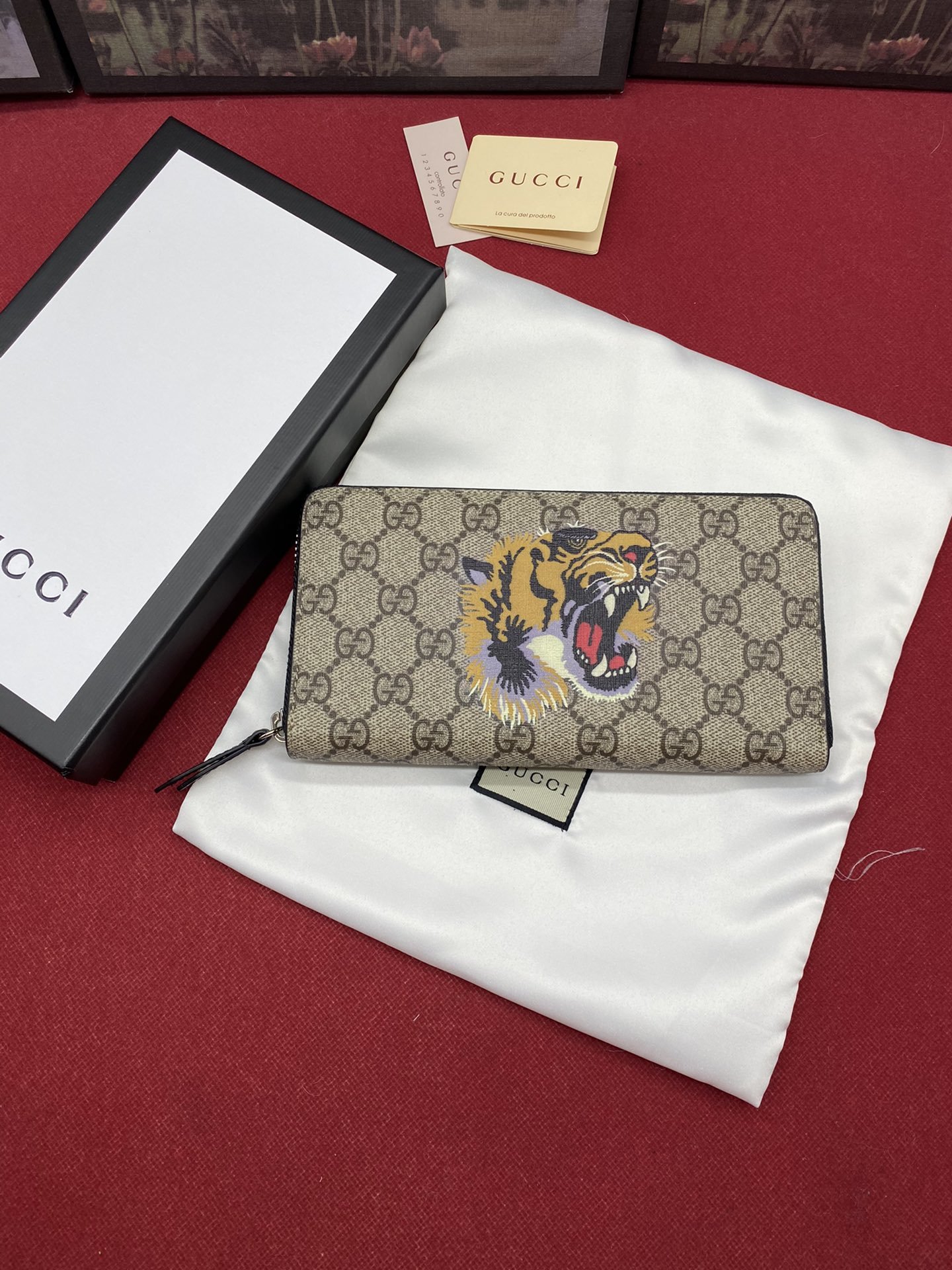 正規良 レア GUCCI GGロゴエンブレム長財布 グレー 男女兼用 ダブルG