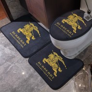 完売必至 バーバリー 2024新作 バスマット3点セット 洗える 便座カバー/足元マット 新居寝具用品