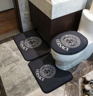 累積売上総額第１位！ヴェルサーチェ 2024新作 バスマット3点セット 洗える 便座カバー/足元マット 新居寝具用品