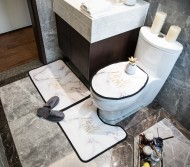 【使い勝手抜群】他のブランド 2024新作 バスマット3点セット 洗える 便座カバー/足元マット 新居寝具用品