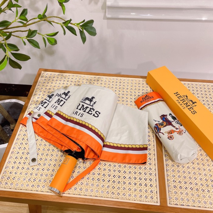 使い勝手良 2024 エルメス 新作 雨晴兼用折りたたみ傘 自動開閉 スーパーコピー