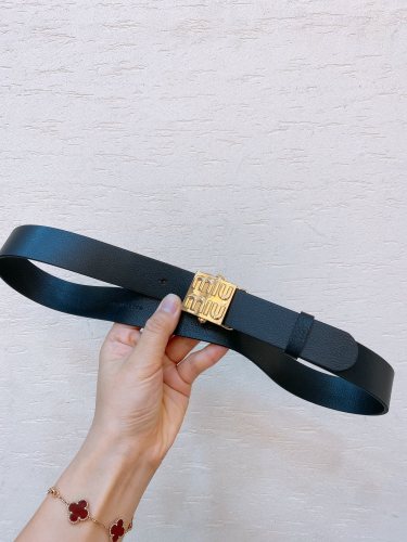 超限定♪ ミュウミュウ 新作  レディースベルト 偽物 30mm