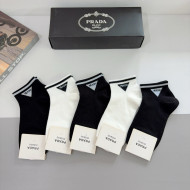 ★日本!!人気！2026 プラダ 新作 ソックス コピー 5足セット