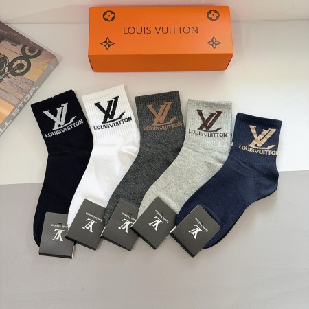 【使い勝手抜群】2026 ルイヴィトン 新作 ソックス コピー 5足セット
