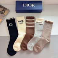 超希少！2026 ディオール 新作 ソックス スーパーコピー 5足セット