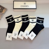 使い勝手良 2026 シャネル 新作 ソックス 偽物 5足セット