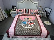 最安値挑戦 グッチ 2026新作 掛け布団カバーセット4点 ダブルサイズ/キングサイズベッド ベビーベルベットベッドカバー 新居寝具用品