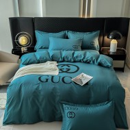 絶対欲しい！グッチ 2026新作 掛け布団カバーセット4点 ダブルサイズ/キングサイズベッド 綿生地ベッドカバー 新居寝具用品
