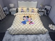 超限定♪ グッチ 2026新作 掛け布団カバーセット4点 ダブルサイズ/キングサイズベッド シルクベッドカバー 新居寝具用品