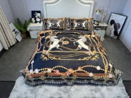 激安価格！エルメス 2026新作 掛け布団カバーセット4点 ダブルサイズ/キングサイズベッド ベビーベルベットベッドカバー 新居寝具用品