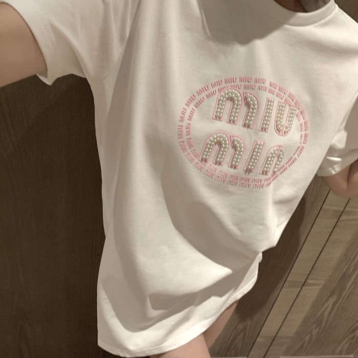 超希少！ 2026 ミュウミュウ 新作 半袖Tシャツ コピー