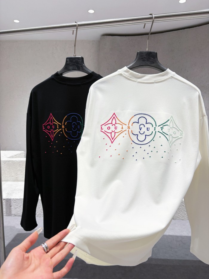 一目惚れ♪ 2027 ルイヴィトン 新作 長袖Tシャツ 偽物 2色