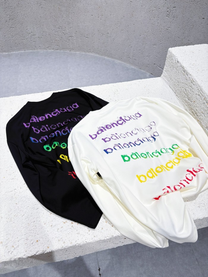超希少！ 2027 バレンシアガ 新作 長袖Tシャツ コピー  2色