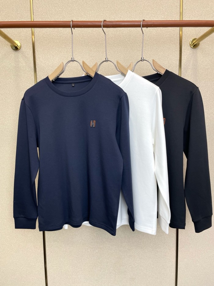 世界中で大人気♪ 2027 エルメス 新作 長袖Tシャツ 偽物  3色