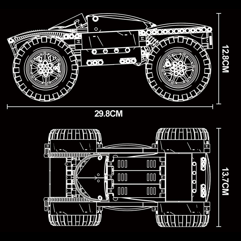 Mould King 18025 Big Mac high-speed car