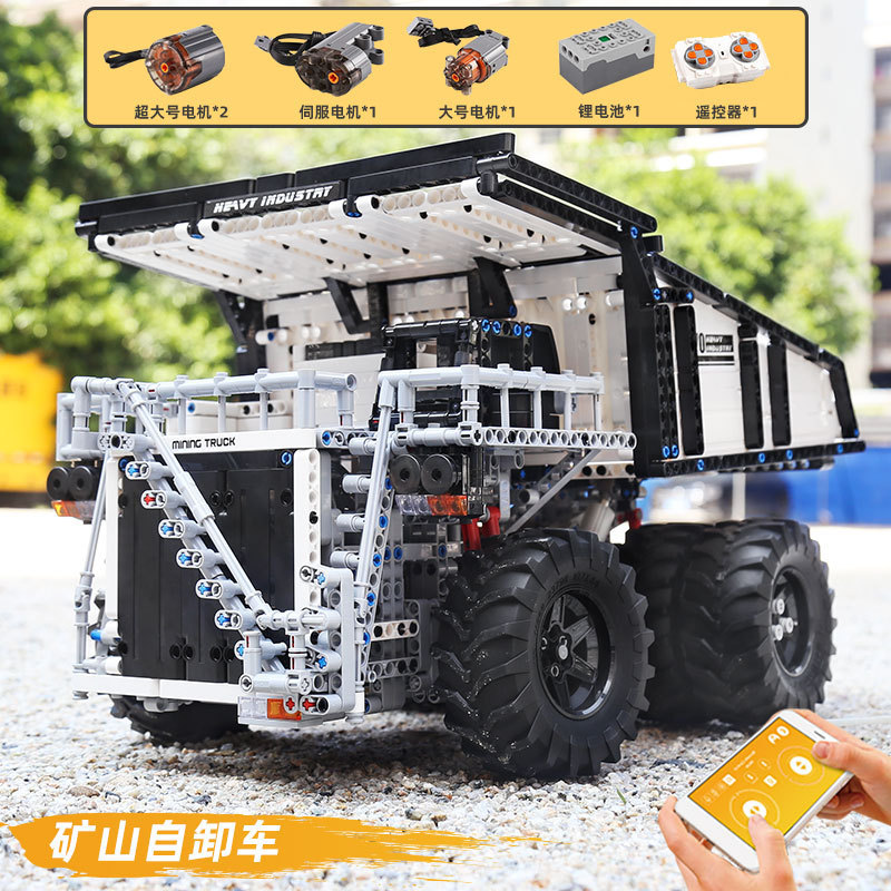 Mould King 13170 Custom RC Mining Dump Truck Muldenkipper