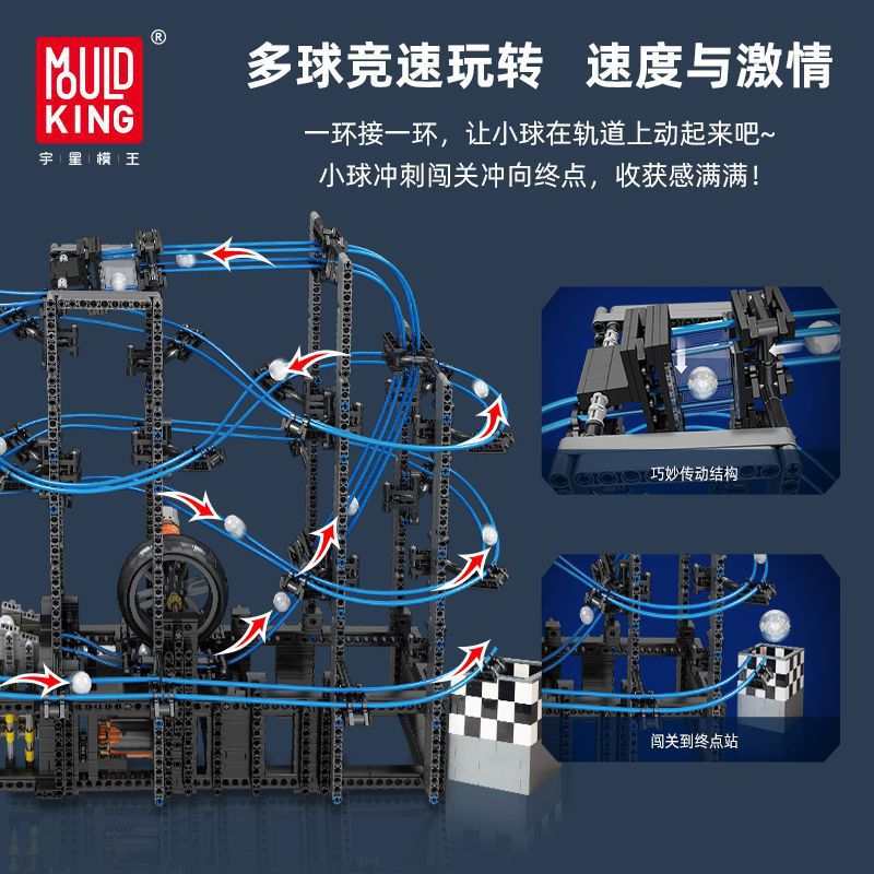 Mould King 26002 Great Ball Contraption：Marble Run