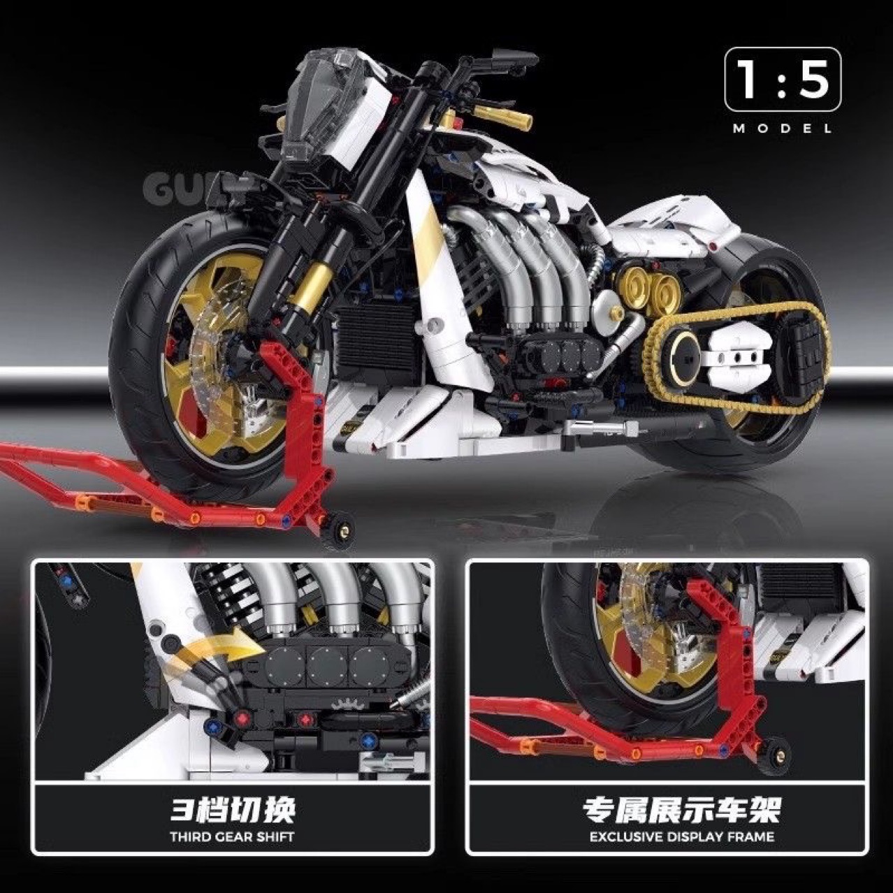 GULY 60522 Raceforge Top Speed Motorcycle 1:5