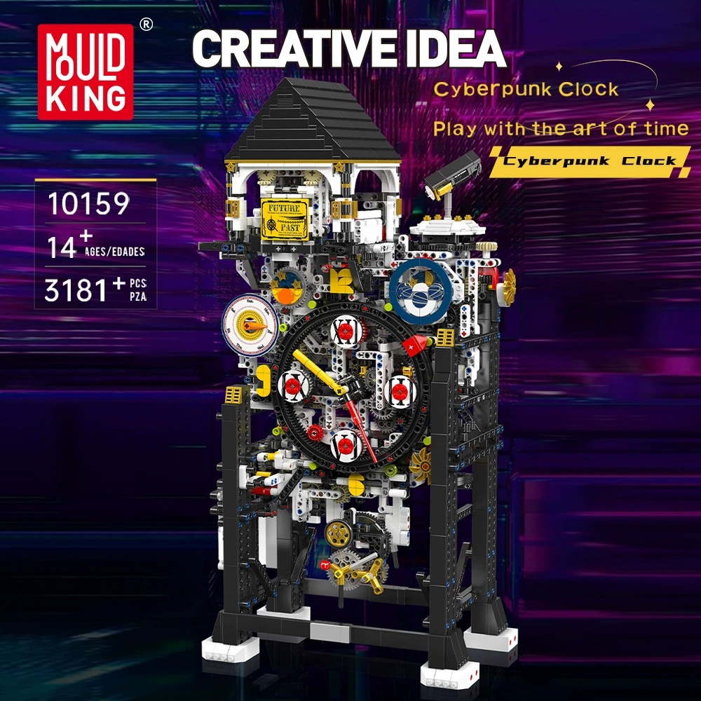 MouldKing 10159 Cyberpunk Clock