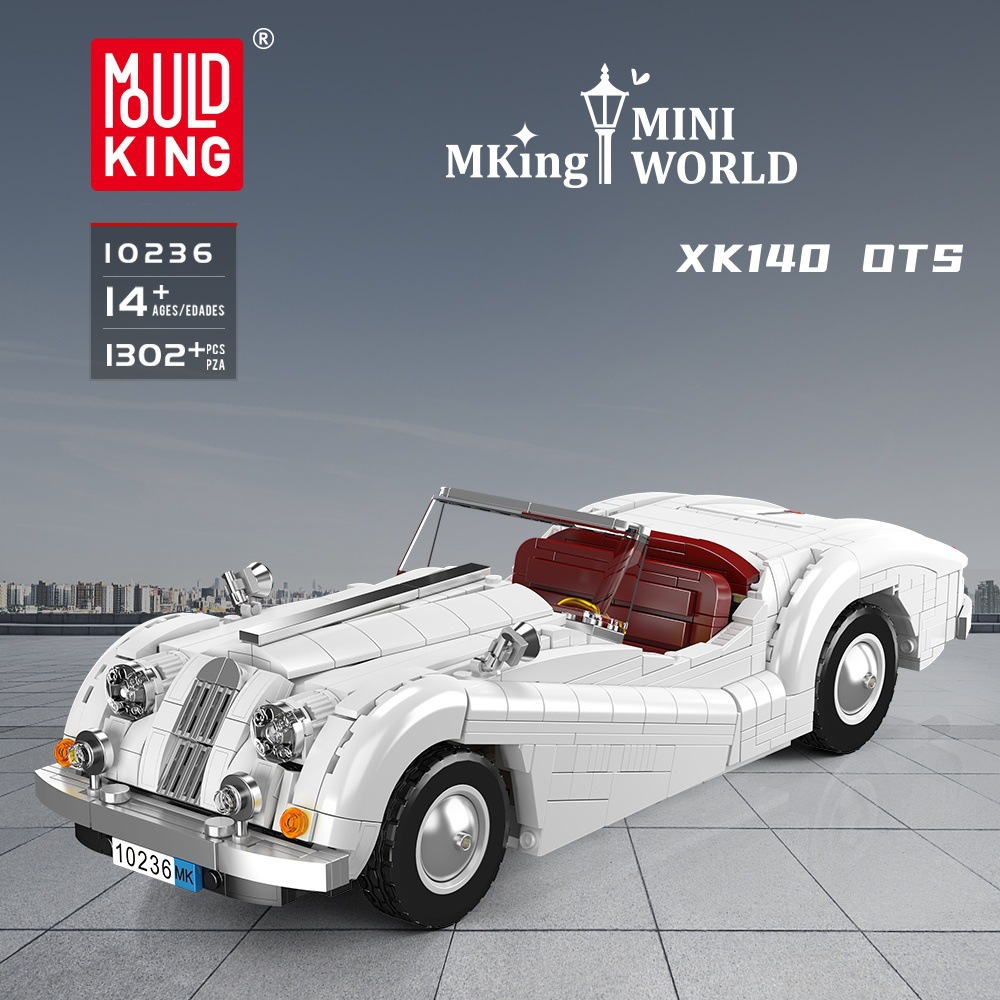 MouldKing 10236 Jaguar XK140 Convertible Two seater Sports Car