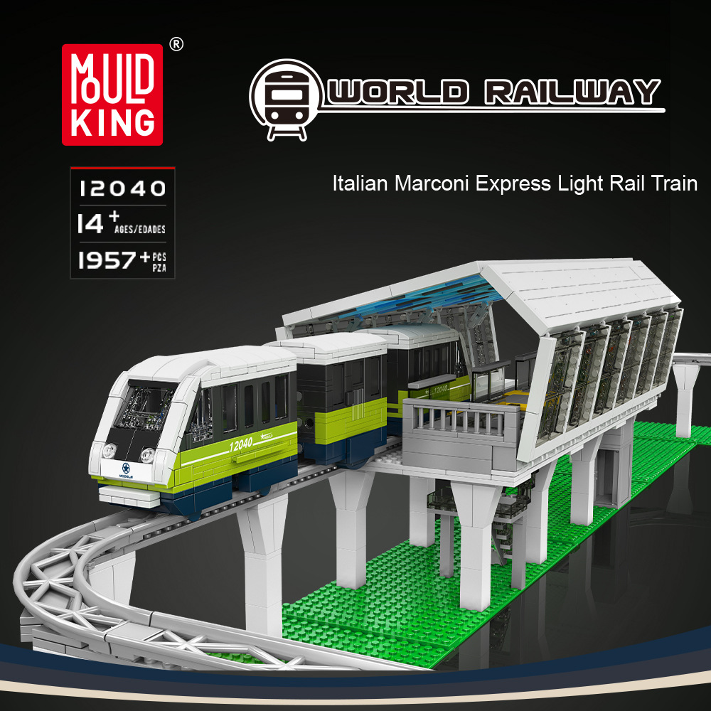 MouldKing 12040 Italian Marconi Express Light Rail Train