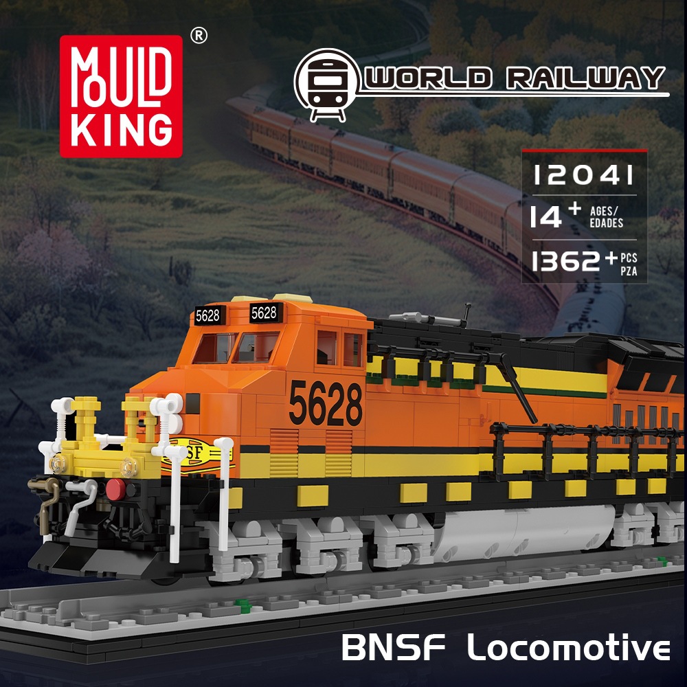 Mould King 12041 BNSF Railway locomotive