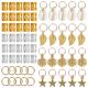 Ryalan 80 Pieces Hair Jewelry Rings Decorations Pendants, Including 50 PCS Aluminum Dreadlocks beads Metal Cuffs + 30 PCS Hair Decorations Rings Clips from Goddess Faux Locs Crochet Braiding Passion Twist Hair